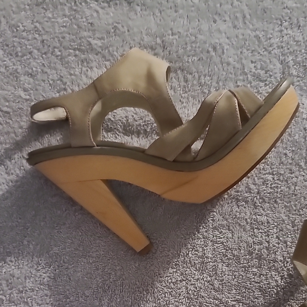 Luxury Rebel Taupe Strappy Heels - Picture 5 of 6